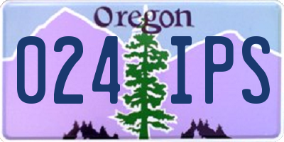 OR license plate 024IPS