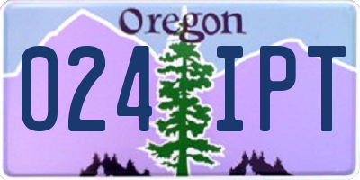 OR license plate 024IPT