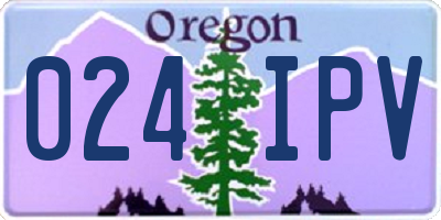 OR license plate 024IPV