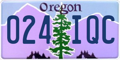 OR license plate 024IQC