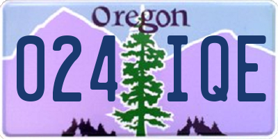 OR license plate 024IQE