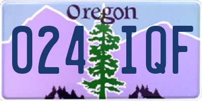OR license plate 024IQF