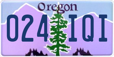 OR license plate 024IQI