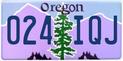 OR license plate 024IQJ