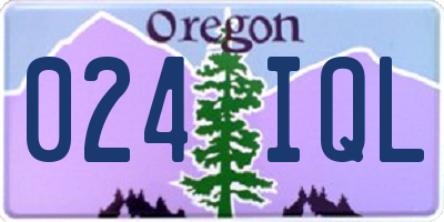 OR license plate 024IQL