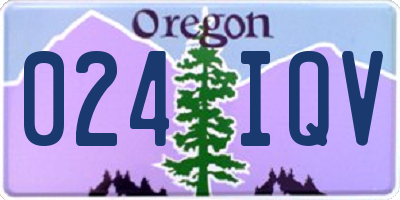 OR license plate 024IQV