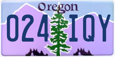 OR license plate 024IQY