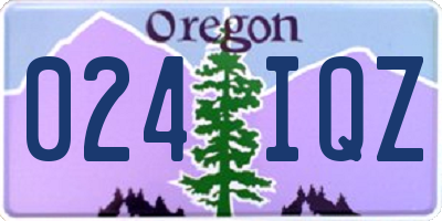 OR license plate 024IQZ