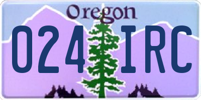 OR license plate 024IRC