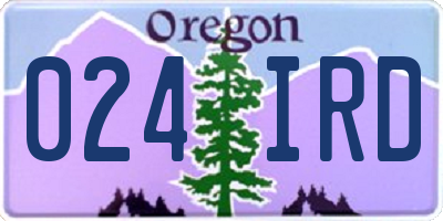 OR license plate 024IRD