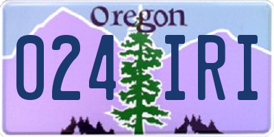 OR license plate 024IRI