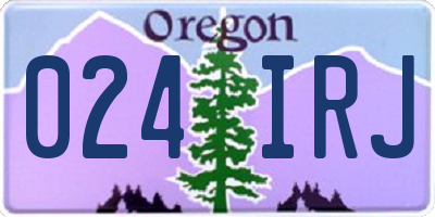 OR license plate 024IRJ