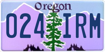 OR license plate 024IRM