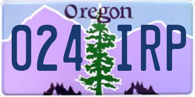 OR license plate 024IRP