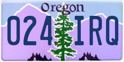 OR license plate 024IRQ