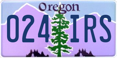 OR license plate 024IRS