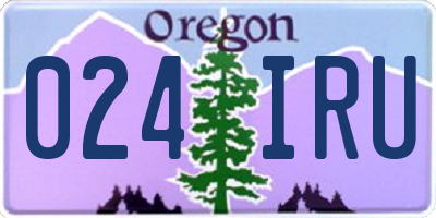 OR license plate 024IRU