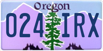 OR license plate 024IRX
