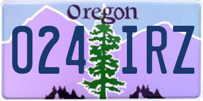 OR license plate 024IRZ