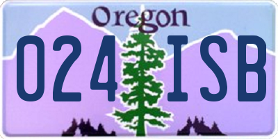 OR license plate 024ISB