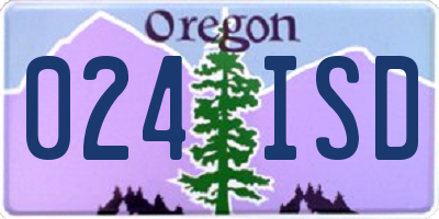 OR license plate 024ISD
