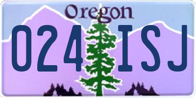 OR license plate 024ISJ