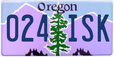 OR license plate 024ISK