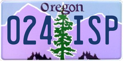 OR license plate 024ISP