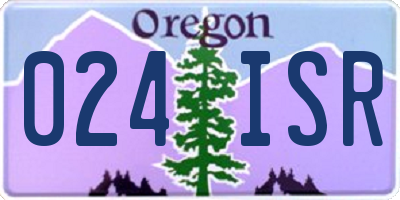 OR license plate 024ISR