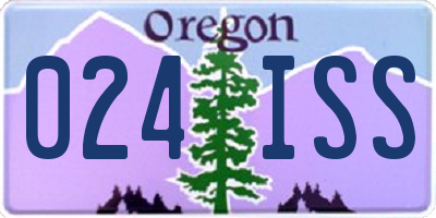 OR license plate 024ISS