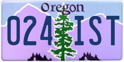 OR license plate 024IST