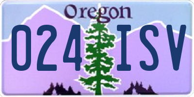 OR license plate 024ISV