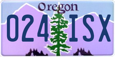 OR license plate 024ISX