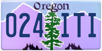 OR license plate 024ITI