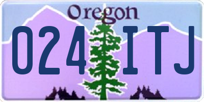 OR license plate 024ITJ