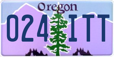 OR license plate 024ITT