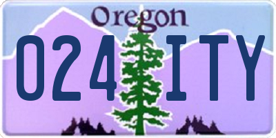 OR license plate 024ITY