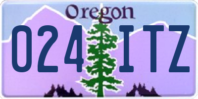 OR license plate 024ITZ