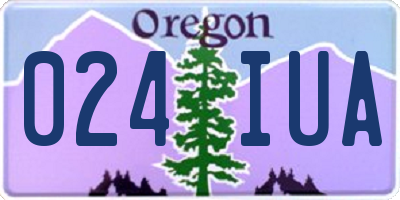 OR license plate 024IUA