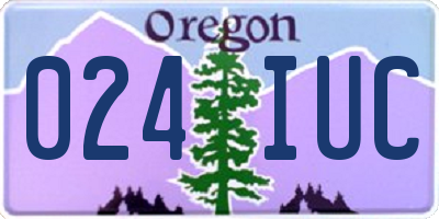 OR license plate 024IUC