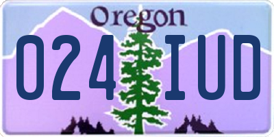 OR license plate 024IUD