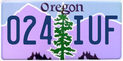 OR license plate 024IUF