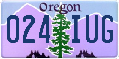 OR license plate 024IUG