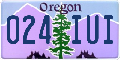 OR license plate 024IUI