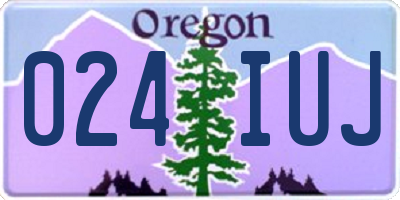 OR license plate 024IUJ