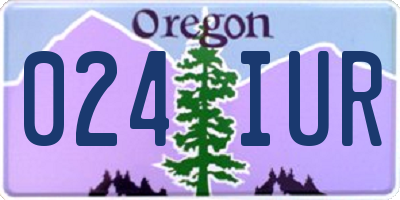 OR license plate 024IUR