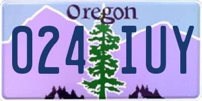 OR license plate 024IUY