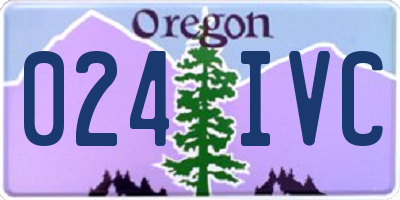 OR license plate 024IVC
