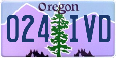 OR license plate 024IVD