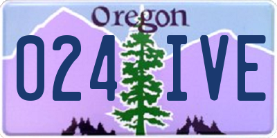 OR license plate 024IVE